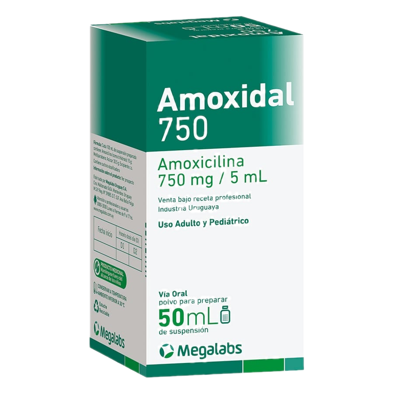 Amoxidal 750 Mg Jarabe 50 Ml