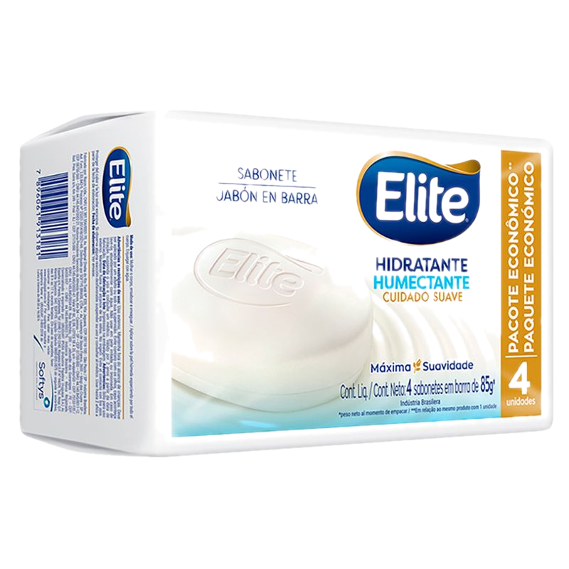 Pack 4 Unidades Jabón De Tocador Elite Humectante 85 G