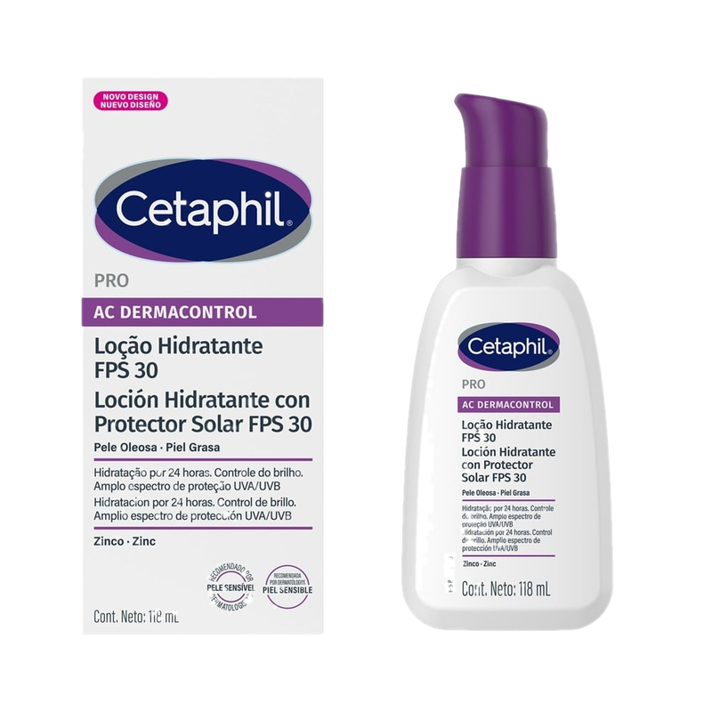 Loción Hidratante Cetaphil Pro Ac Dermacontrol Fps30 118 Ml
