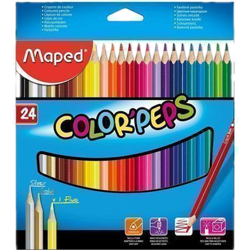 Lapices Maped Color' Peps 24 Unidades