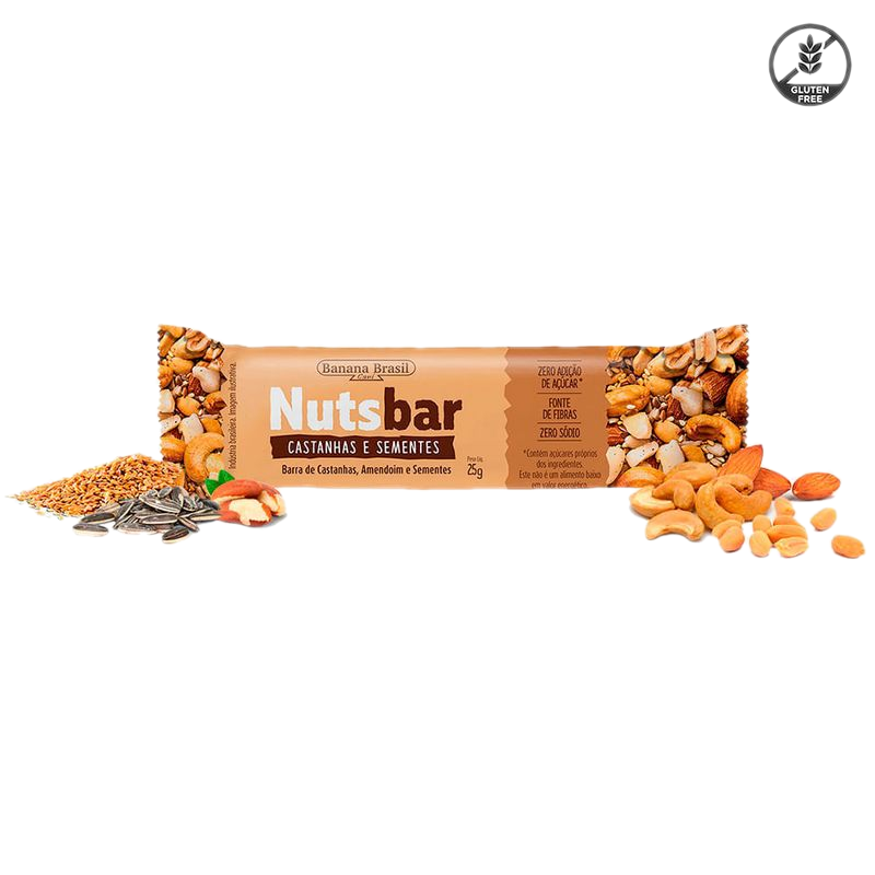 Barra Nuts Bar Semillas Sin Azúcar Y Sin Gluten 25 G
