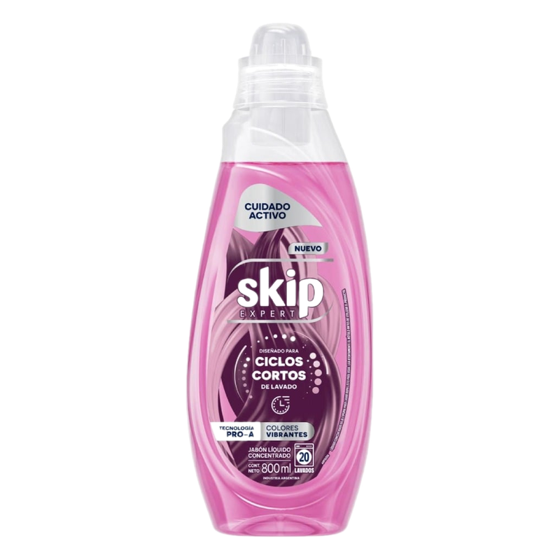 Jabón Líquido Concentrado Skip Cuidado Activo Botella 800 Ml