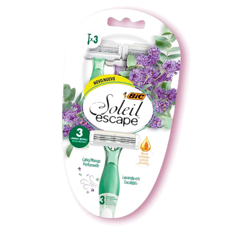 Afeitadora Bic Soleil Escape Lavanda/eucalipto Pack 3 Unidades