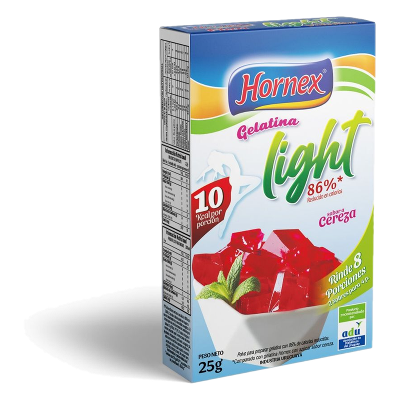 Gelatina Hornex Light De Cereza 25 G