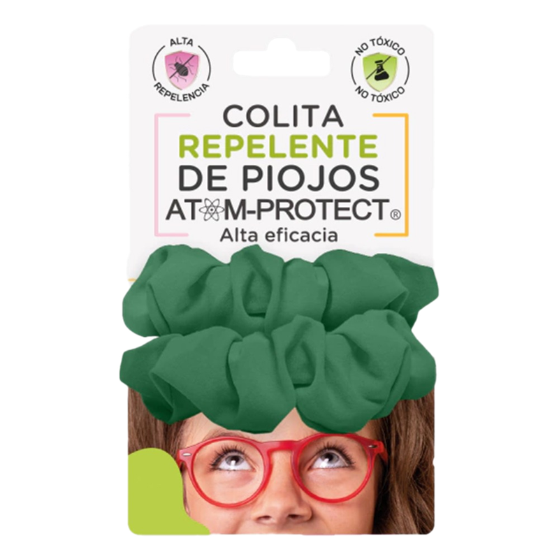 Colita Repelente De Piojos Atom-protect Verde 2 Unidades
