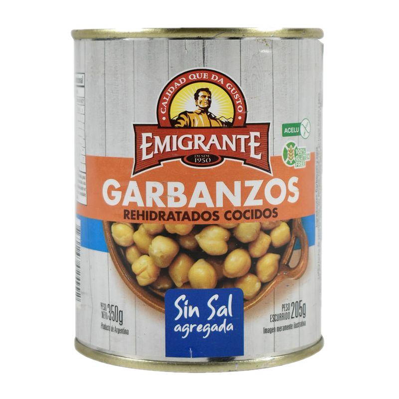 Garbanzos Cocidos Emigrante Sin Sal 350 G