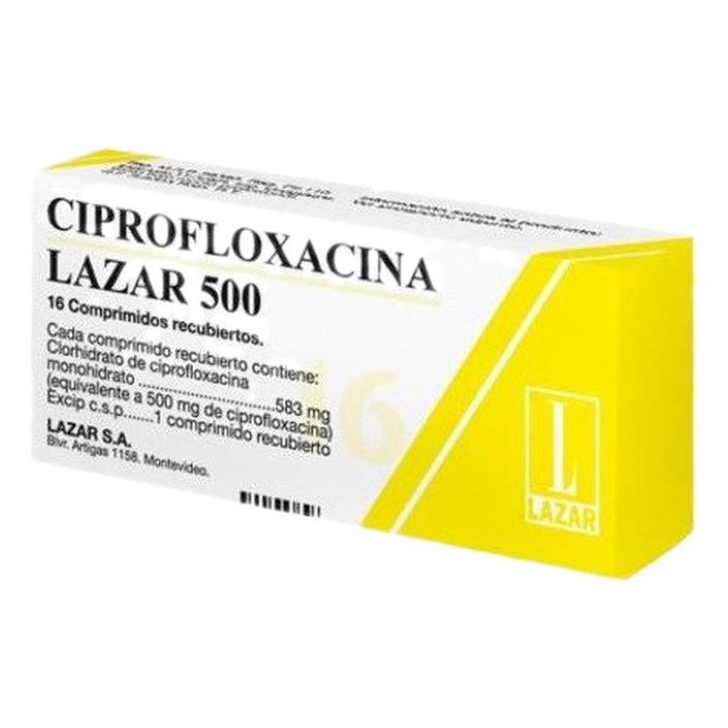 Ciprofloxacina Lazar 500 X 16 Comprimidos