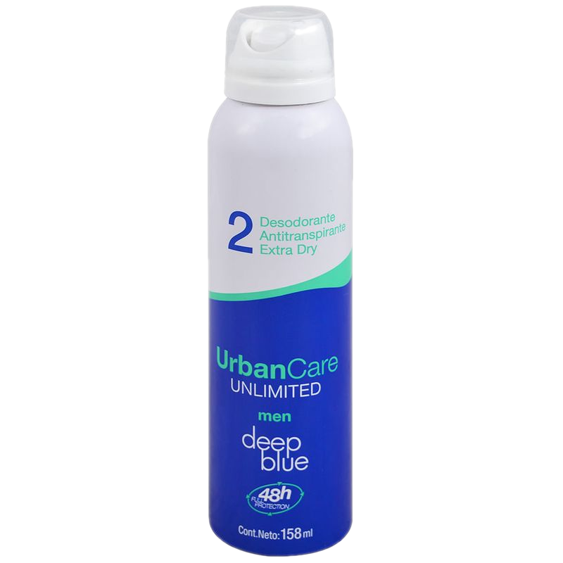 Desodorante Antitranspirante Urban Care Unlimited Deep Blue 158 Ml