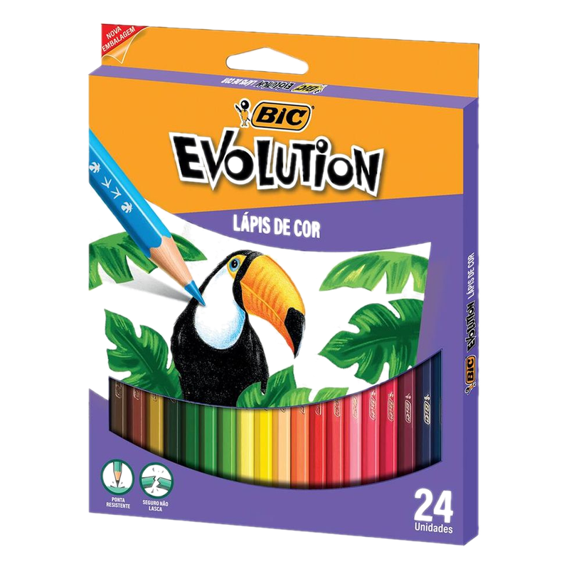 Lápices De Colores Bic Evolution 24 Unidades