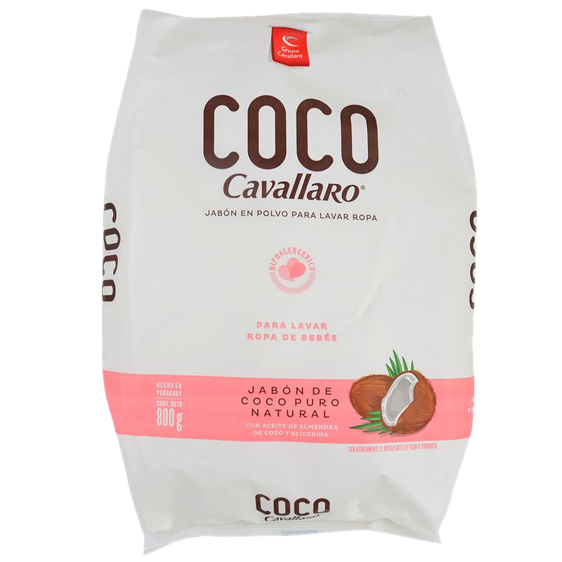 Detergente En Polvo Coco Cavallaro Ropa Bebés 800 G