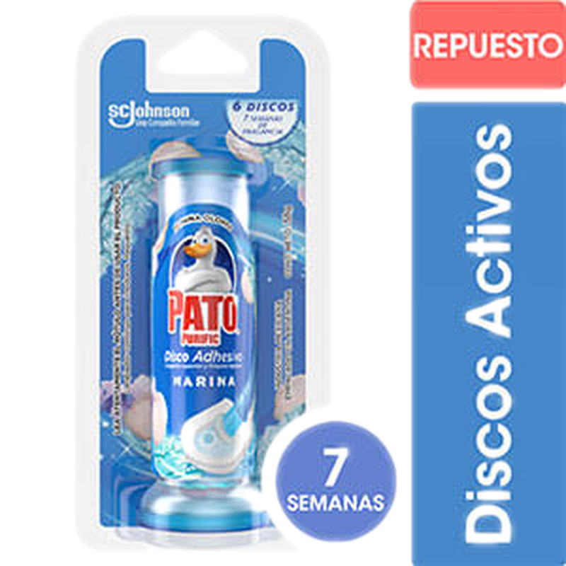 Aromatizante Pato Discos Activos Marina Repuesto