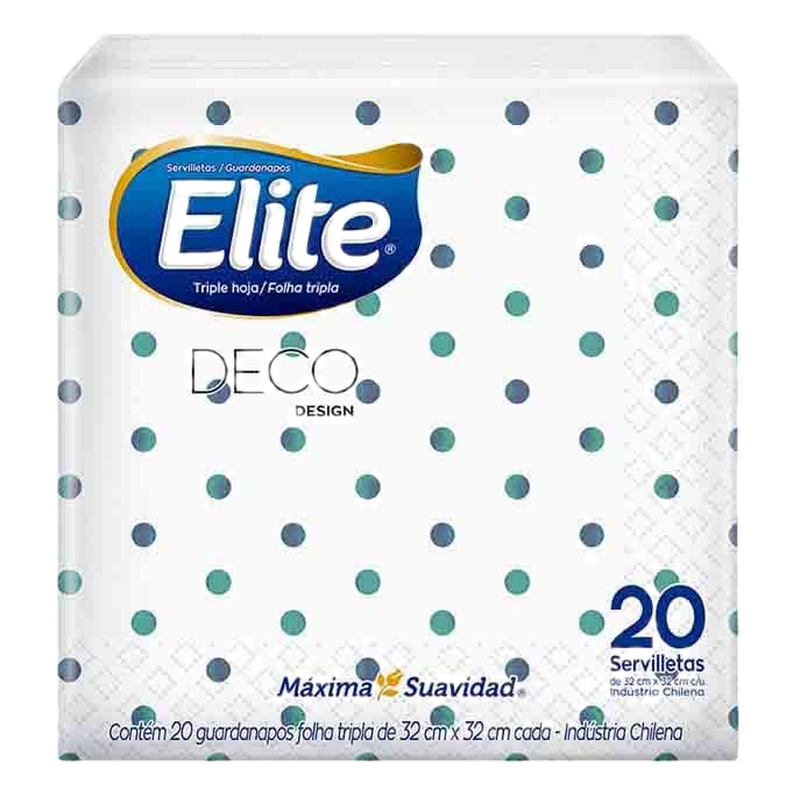 Servilleta De Papel Elite Gold Con Diseño 20 Unidades