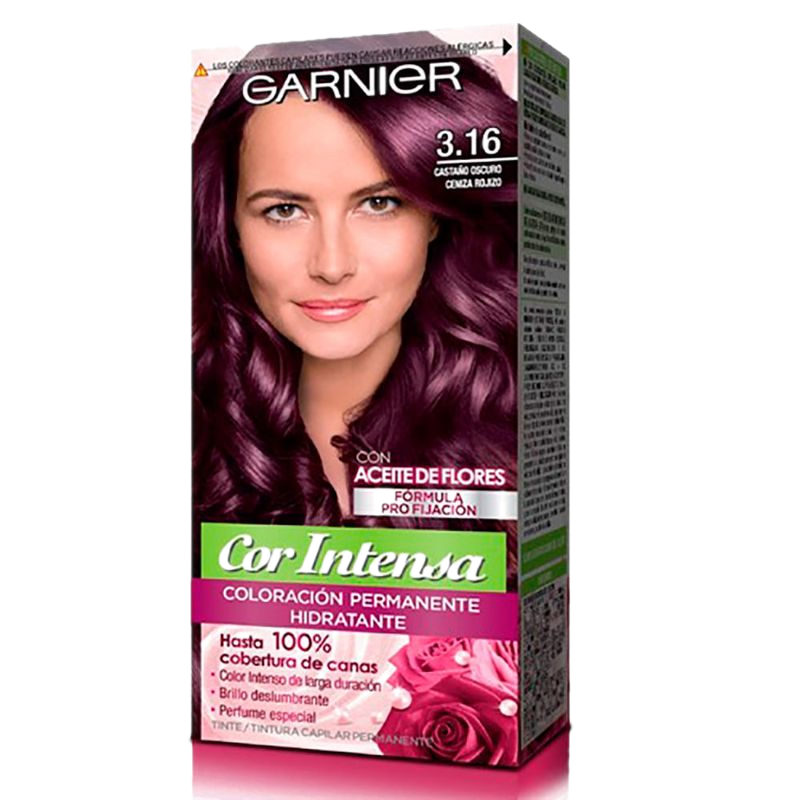 Coloración Nutrisse Cor Intensa Castaño Oscuro Ceniza Rojo 3