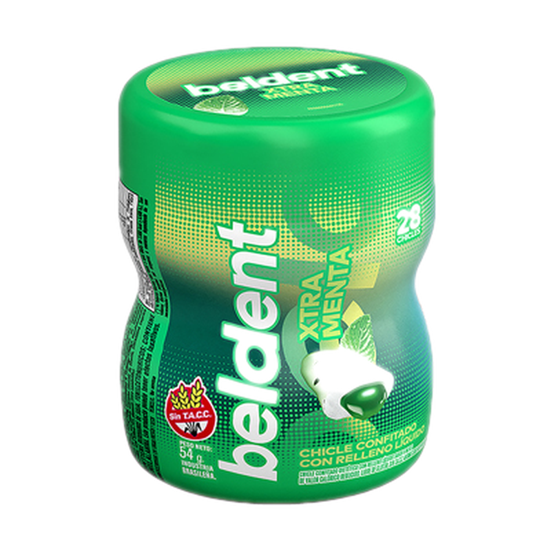 Chicle Beldent Xtra Menta Pote 54 G