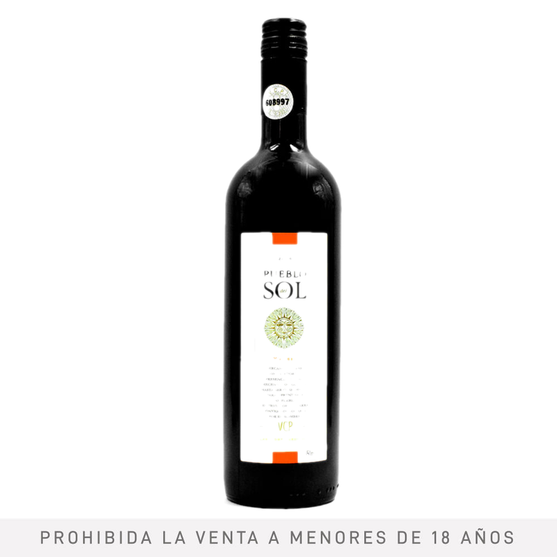Vino Tinto Malbec Pueblo Del Sol 750 Ml