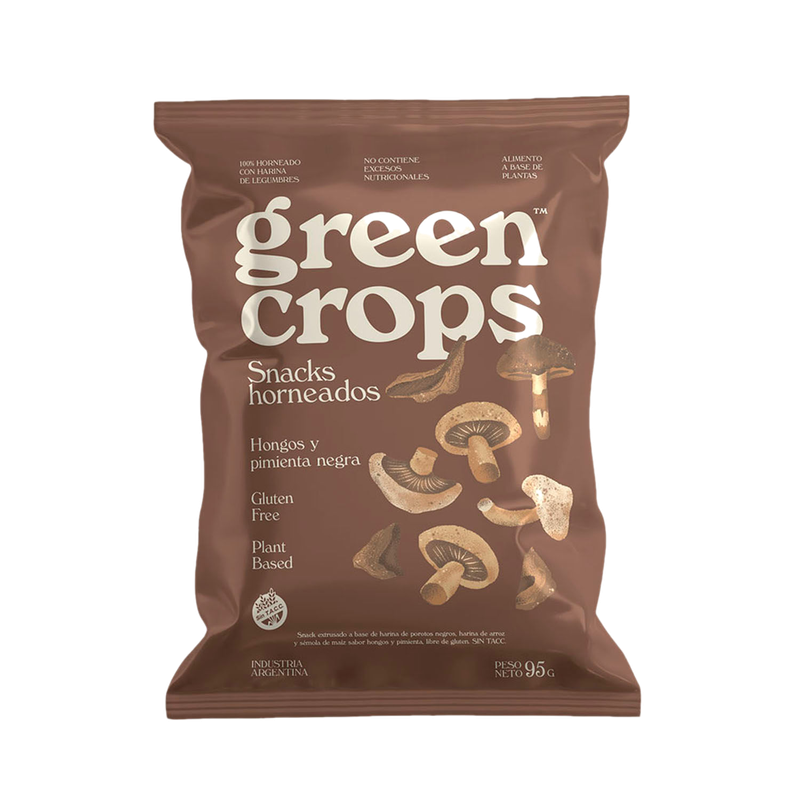 Snack Green Crops Hongos Y Pimienta Gf 95 G