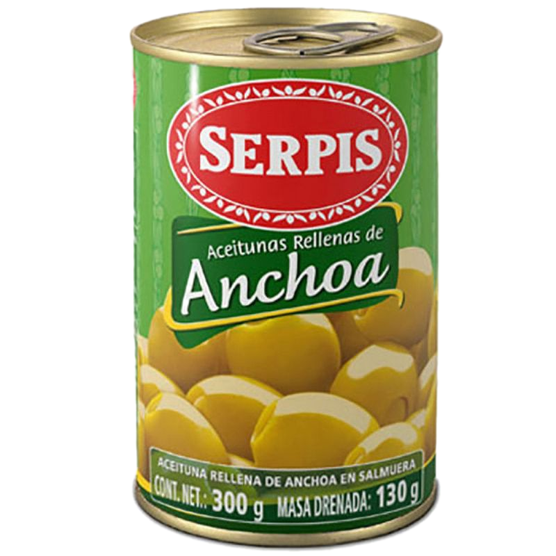 Aceitunas Serpis Anchoas 300 G