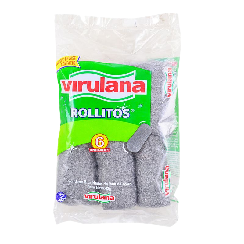 Esponja Aluminio Virulana Rollito 6 Unidades