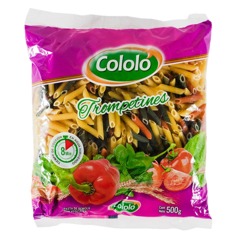Fideos Trompetines Con Vegetales Cololó 500 G