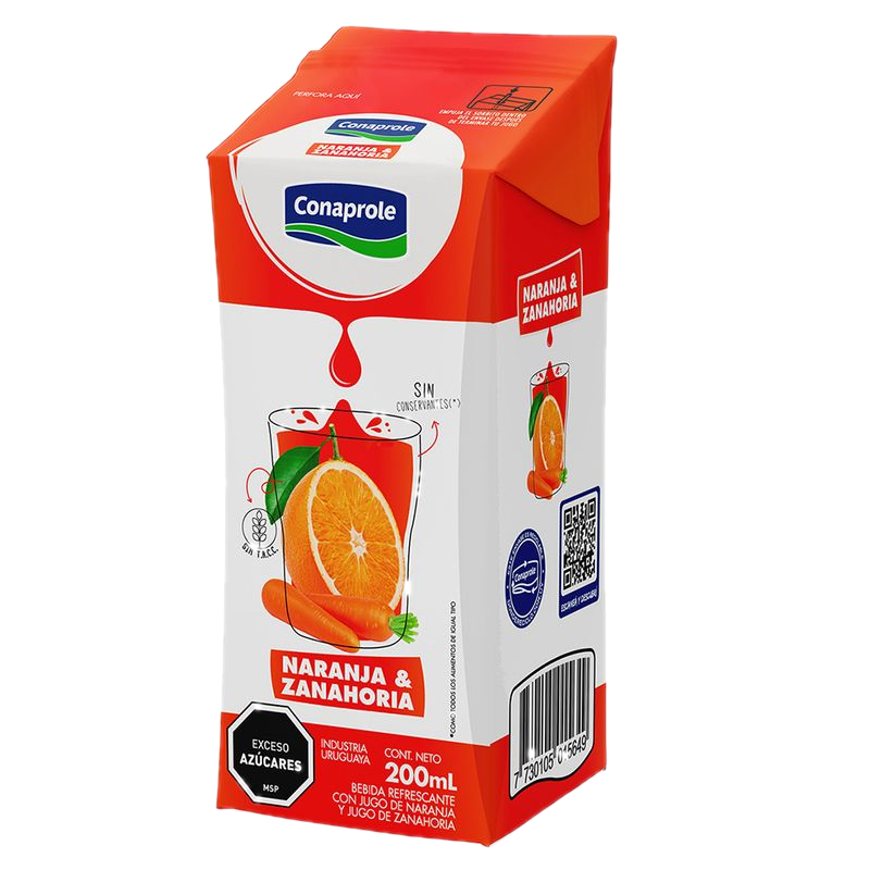 Jugo Conaprole Naranja Zanahoria 200 Ml