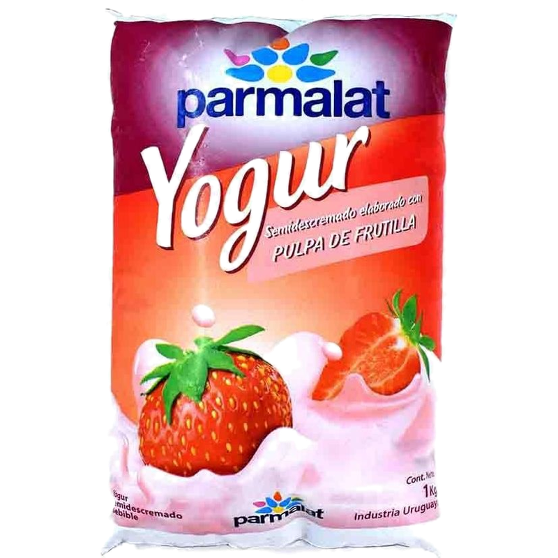 Yogur Semi Descremado Parmalat Frutilla 1 L