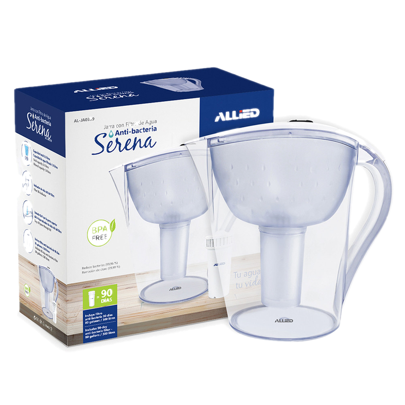 Jarra De Agua Aqua Optima Aj0339 Sirona Con Filtro Antibacterial