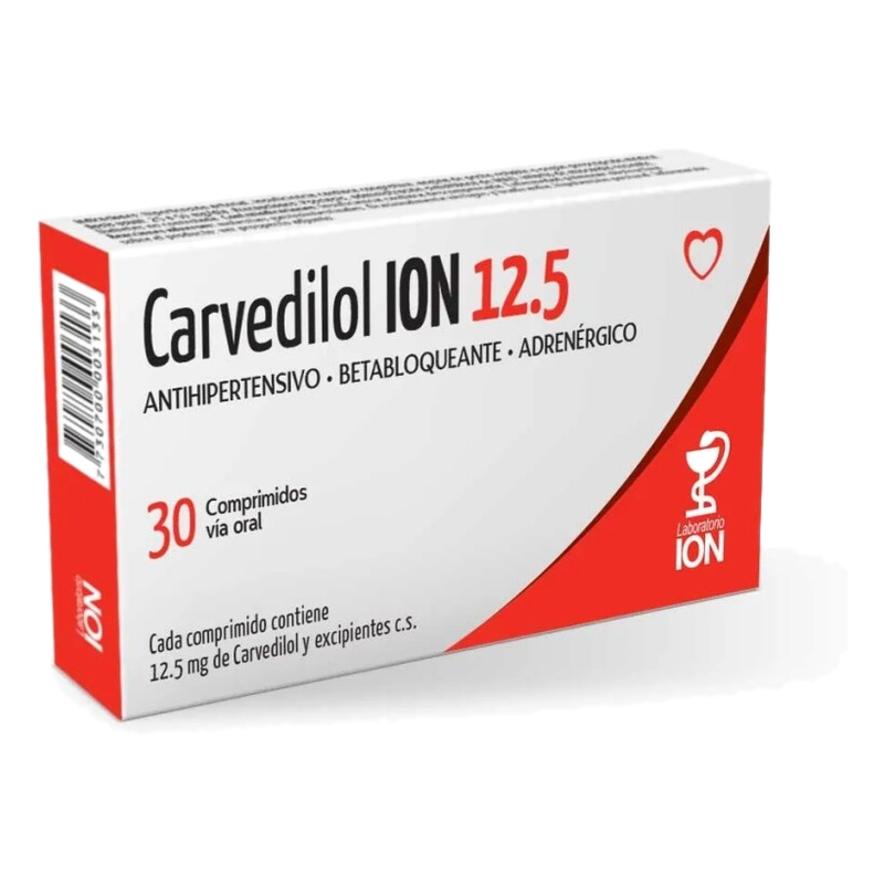 Carvedilol Ion 12.5 Ml X 30 Comprimidos