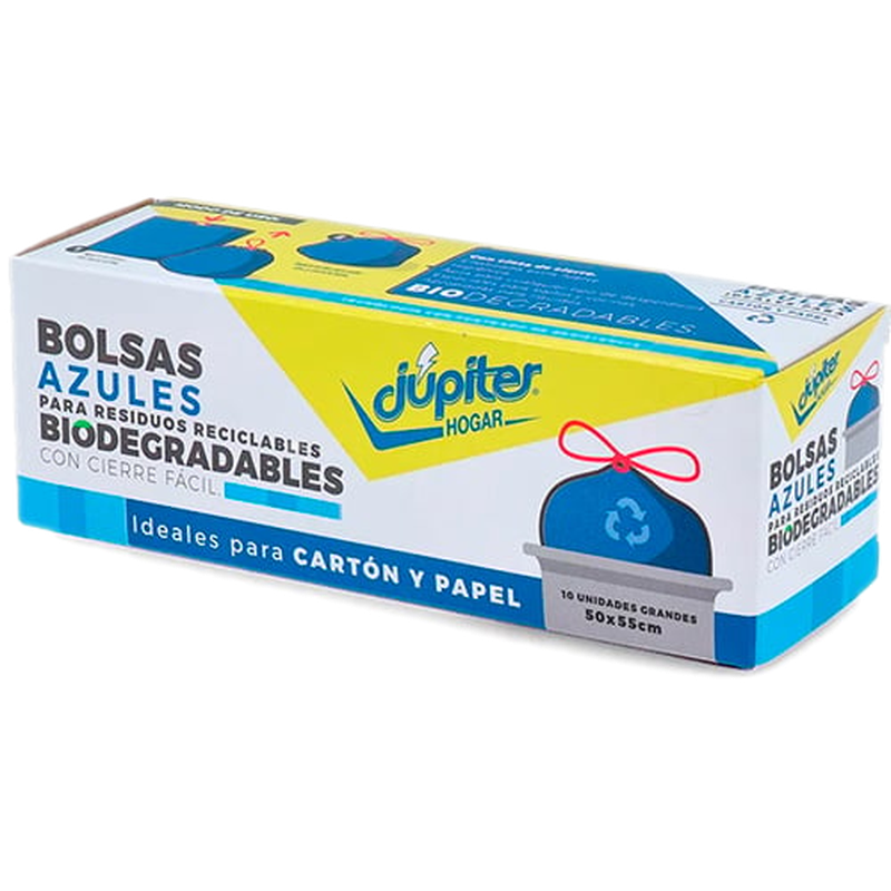 Bolsas De Residuos Júpiter 70 X 100 Cm 10 Unidades Azul