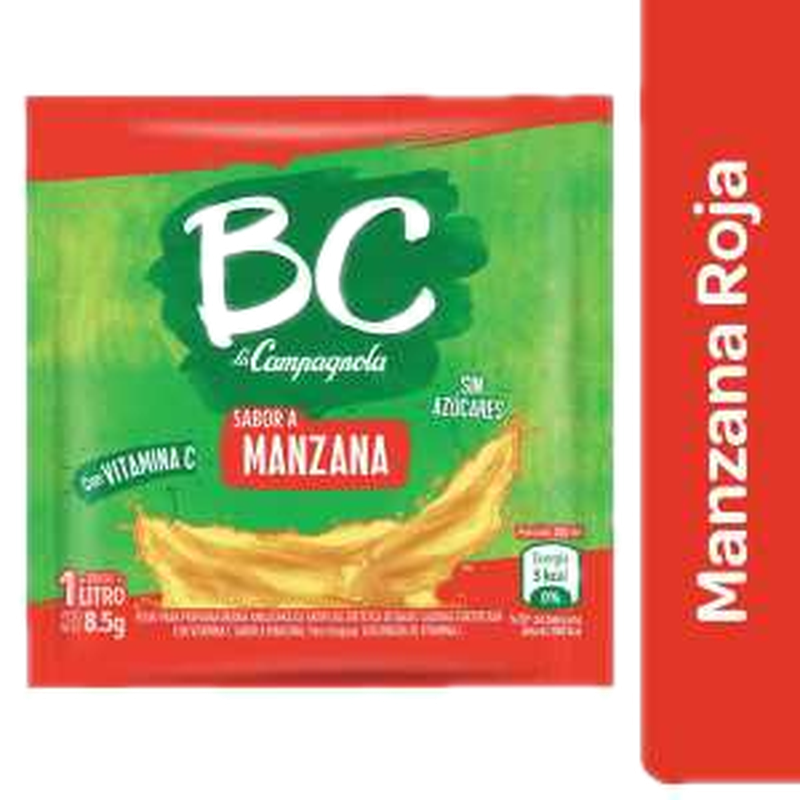 Refresco En Polvo Bc 8.5 G Manzana