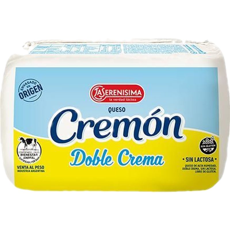 Queso La Serenísima Cremon Doble Crema Sin Gluten 500 G