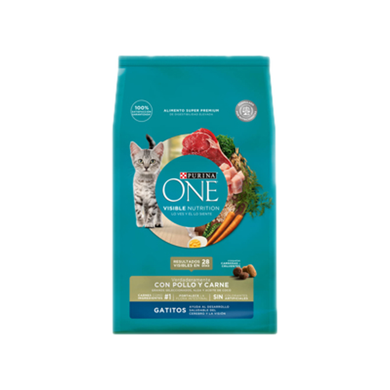Alimento Para Gatitos Purina One Sabor Pollo Y Carne 2 Kg