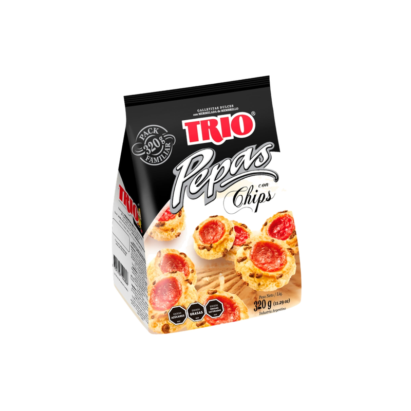 Galletas Pepas Con Chips Trio 320 G