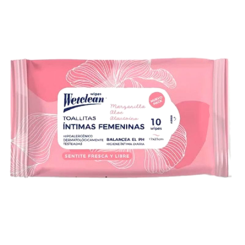 Toallitas Intimas Wetclean 10 Unidades