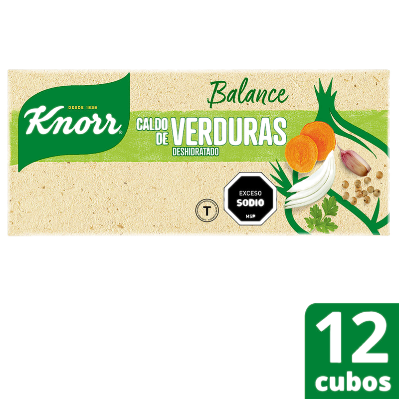 Caldos Knorr Verdura Bajo En Sodio 12 Cubos