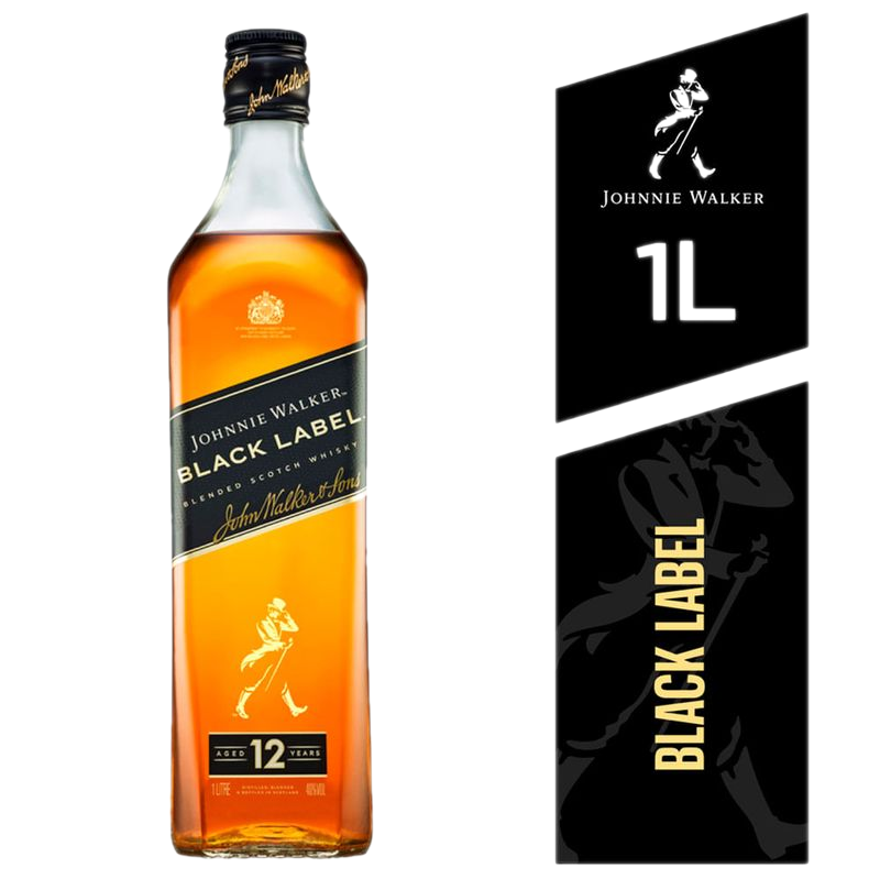 Whisky Escocés Johnnie Walker Black 1 L