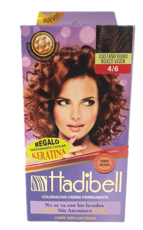 Hadibell Tinta Sin Amoniaco Castaño Nº 4