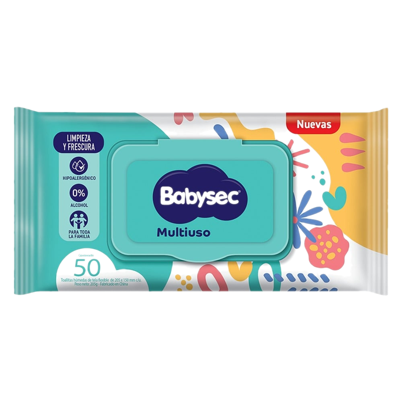 Toallitas Húmedas Babysec Multiuso 50 Unidades