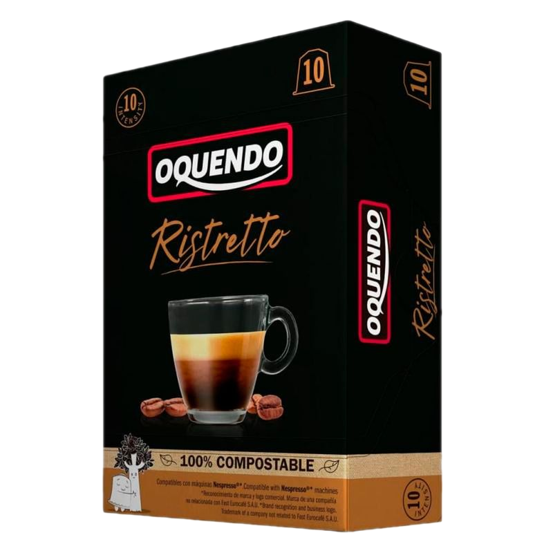 Cápsulas De Café Oquendo Ristretto 10 Unidades 50 G