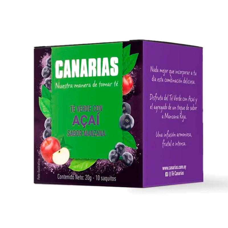 Té Verde Canarias Acai Con Manzana 10 Sobres