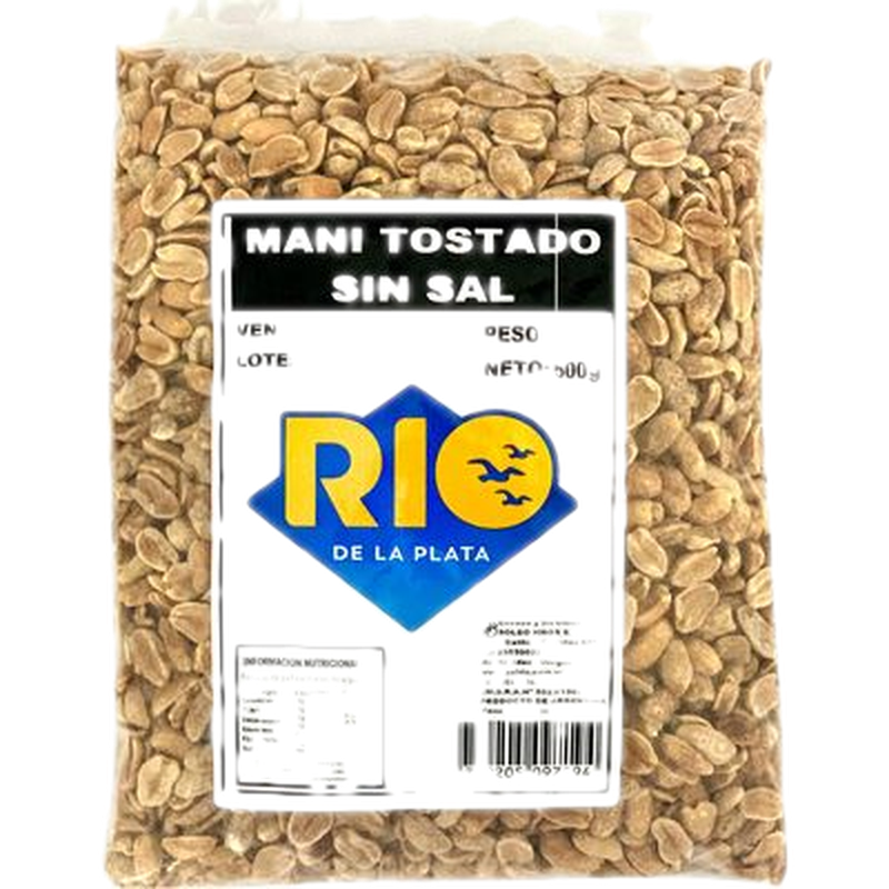 Maní Tostado Rio De La Plata Sin Sal 500 G