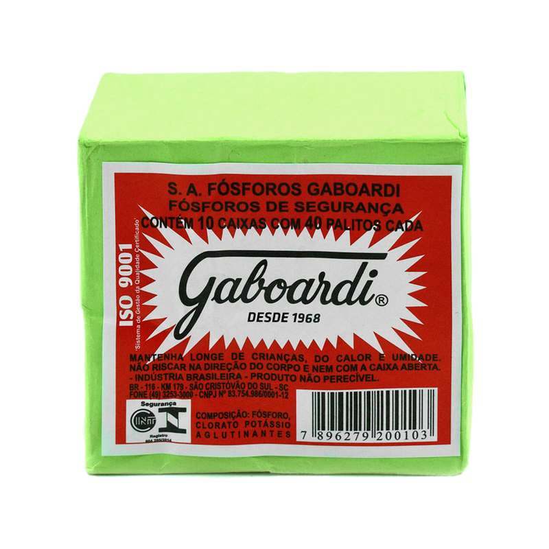Fosforos Gaboardi Madera 10 Cajas De 40 Unidades