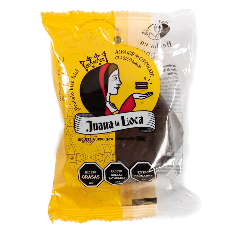 Alfajor Clásico Juana La Loca Negro 80 G
