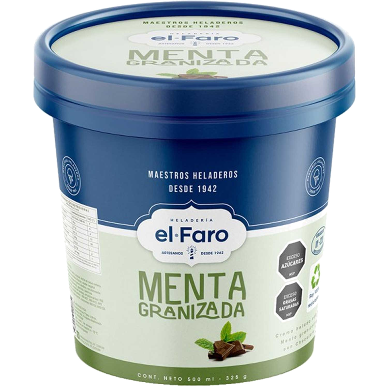 Helado El Faro Menta Granizada 500 Ml