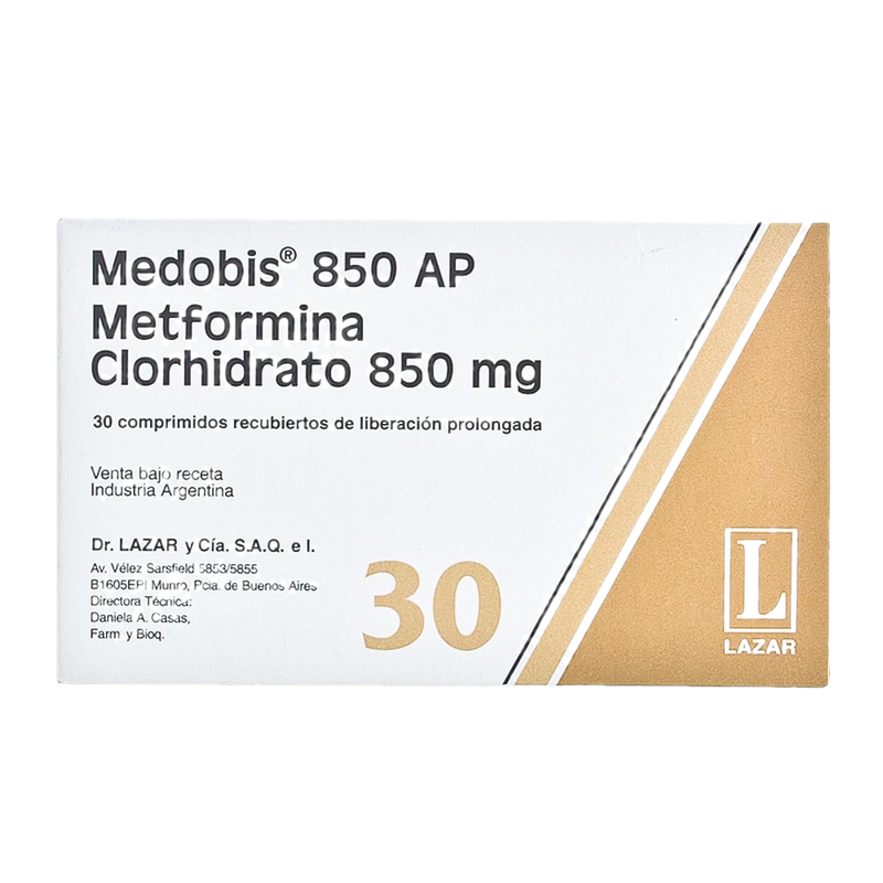 Medobis Ap 850 Mg 30 Comprimidos Recubiertos Lp