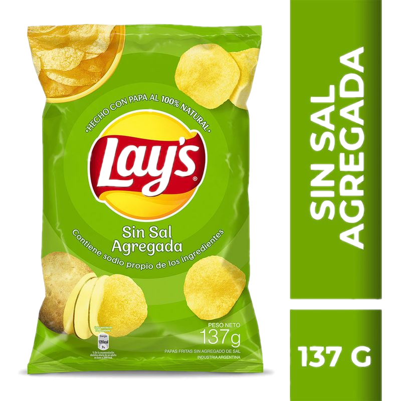 Papas Fritas Lay´s Sin Sal 137 G