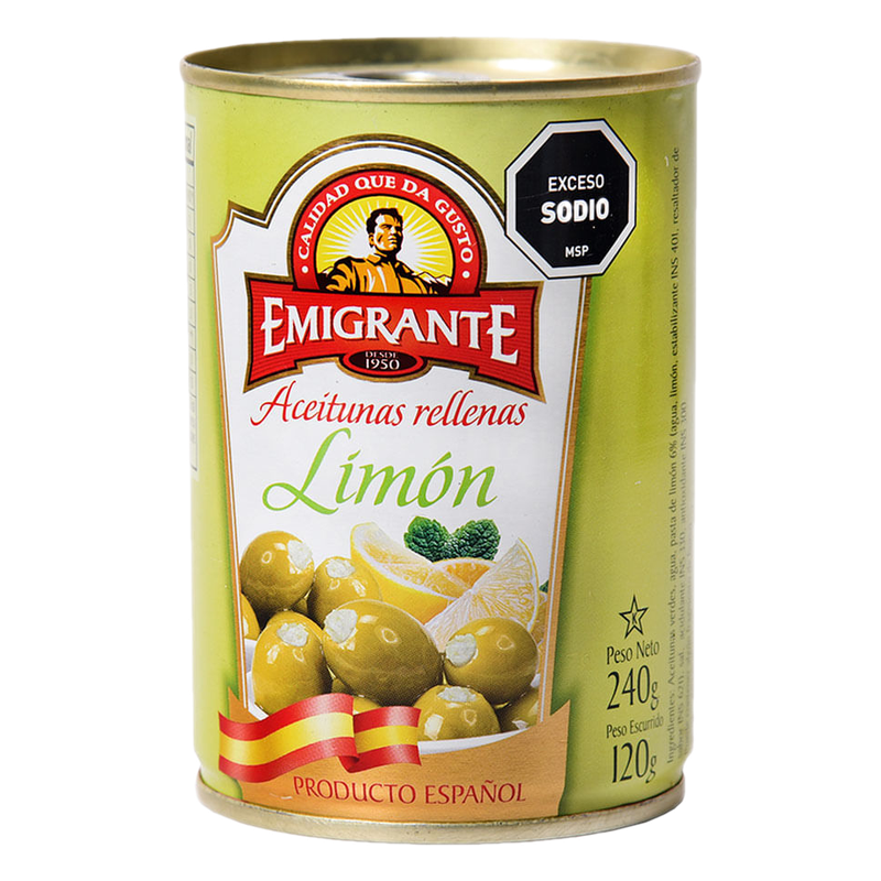 Aceitunas Rellenas Emigrante 240 G Limón