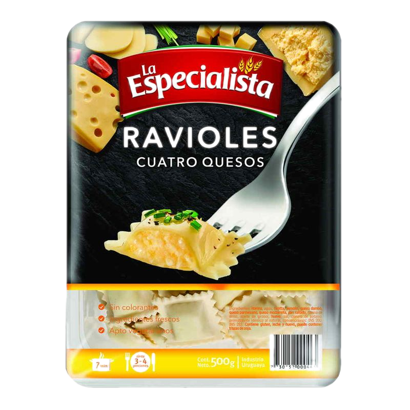 Ravioles La Especialista 4 Quesos 500 G