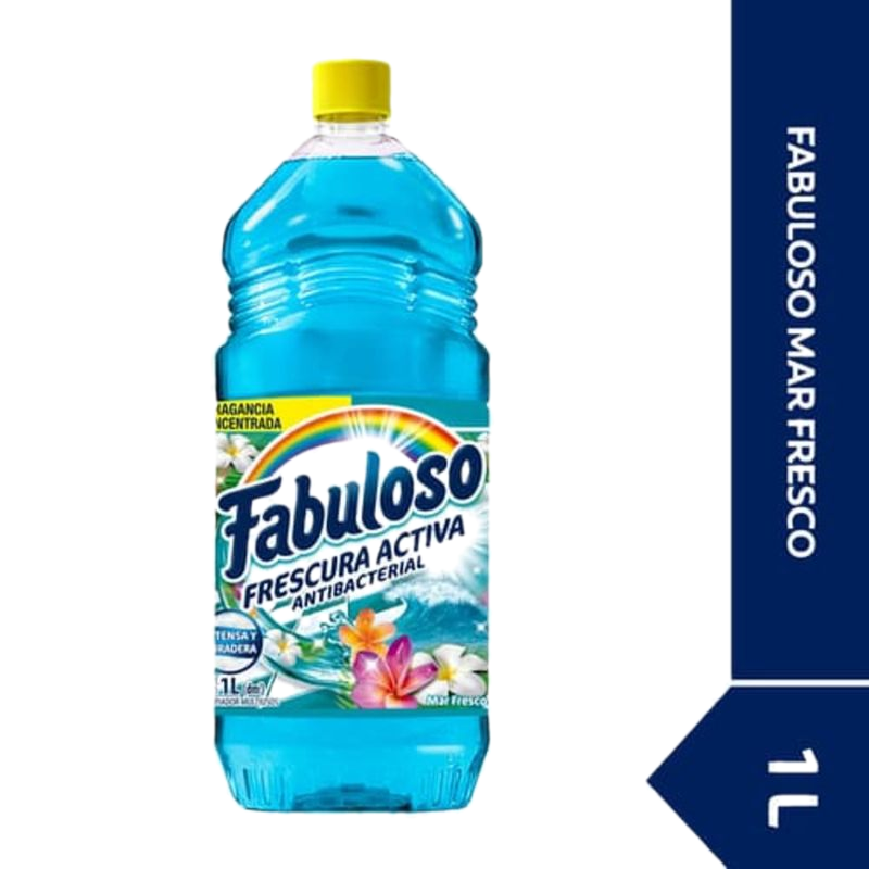 Limpiador Fabuloso Antibacterial Mar Fresco 1 L