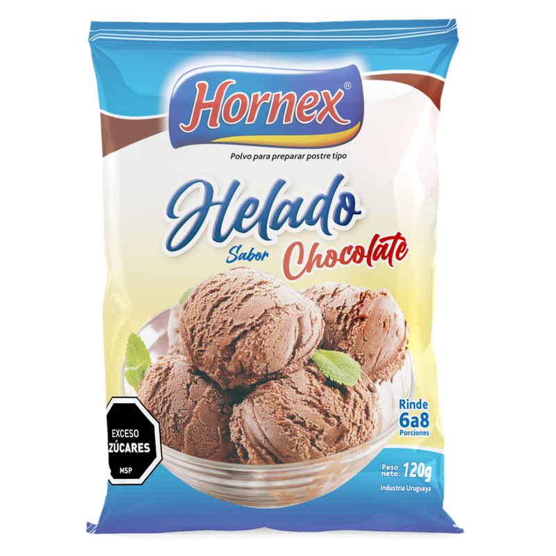 Helado Hornex Polvo Chocolate 100 G Con Azucar