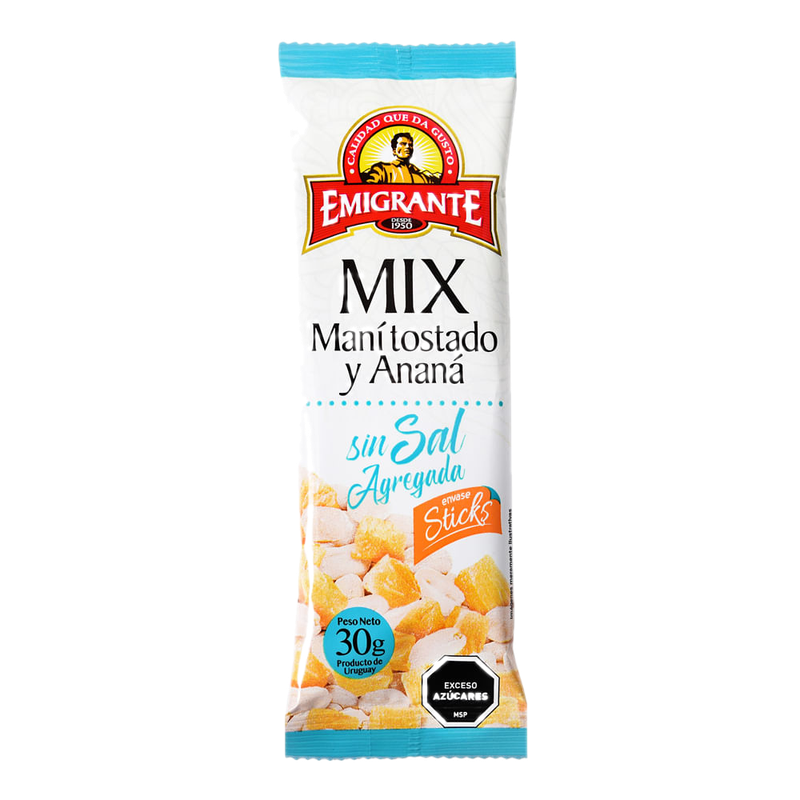 Stick Mix Emigrante Mani Sin Sal Y Anana 30 G